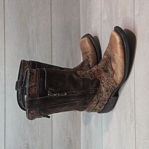 Ariat Brown and Tan Ankle Boots